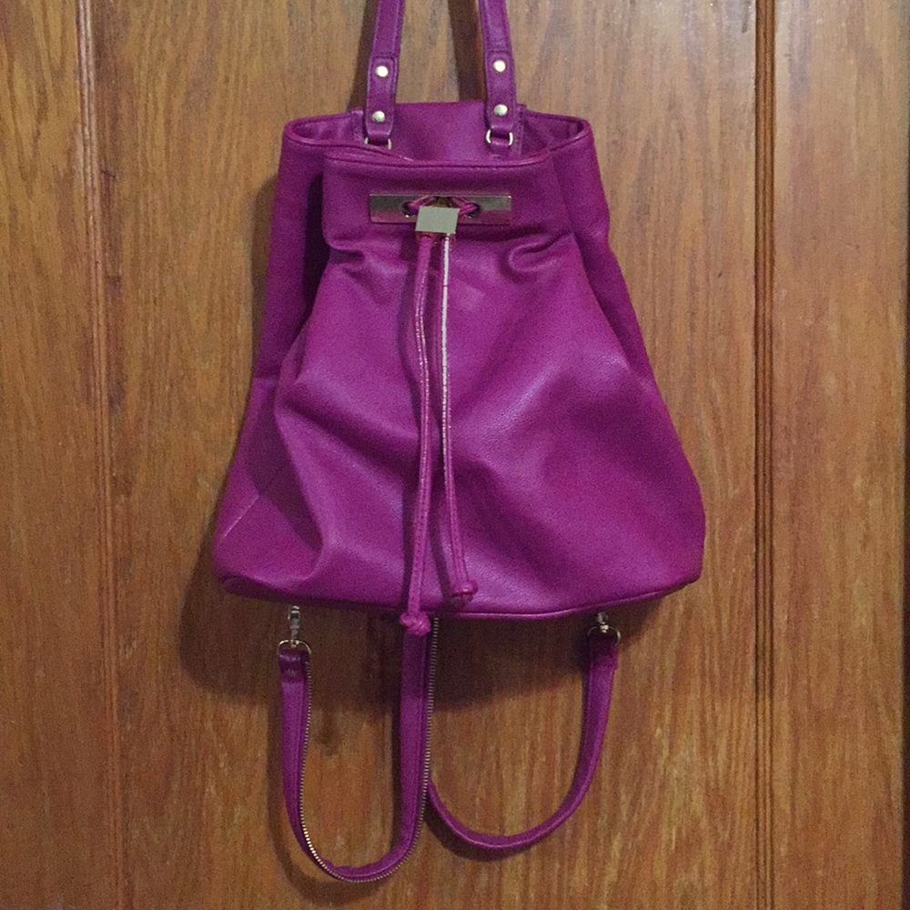 “Leather” backpack with adjustable straps